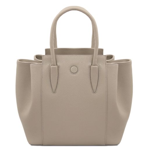 tulipan-leather-handbag-tl141727 - Light Taupe