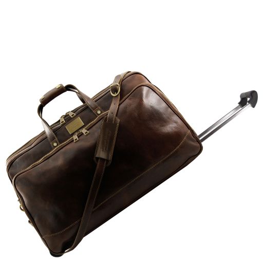 bora-bora-trolley-leather-bag-small-size-tl3065 - Tummanruskea - kuva 2