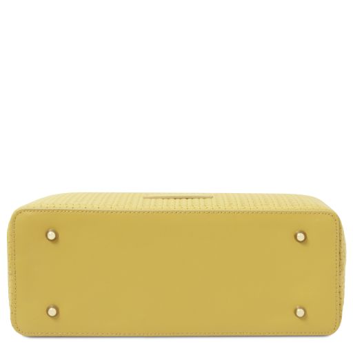 dedalo-woven-printed-leather-shopping-bag-tl142578 - Pastel yellow - kuva 4