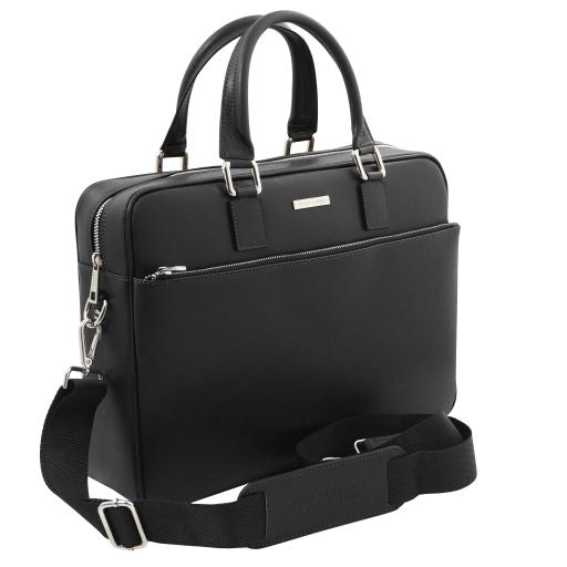 torino-saffiano-leather-laptop-briefcase-tl142551 - Musta - kuva 2