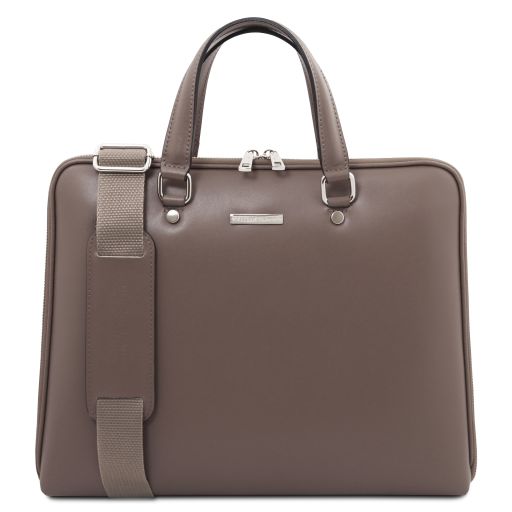 verona-saffiano-leather-business-bag-tl142547 - Dark Taupe