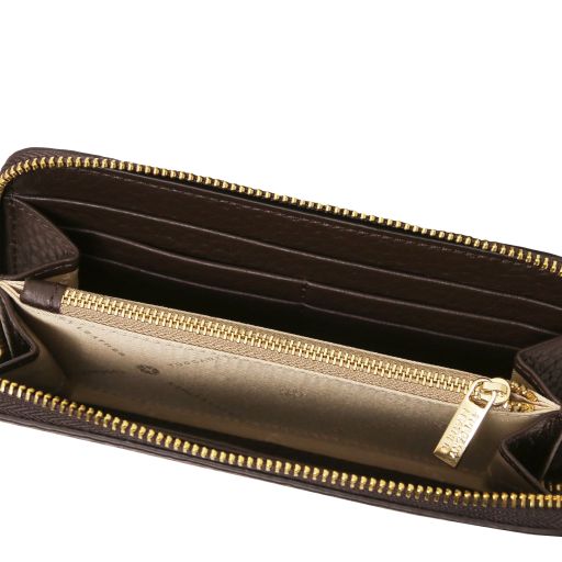 financier-exclusive-zip-around-leather-wallet-tl142494 - Tummanruskea - kuva 6