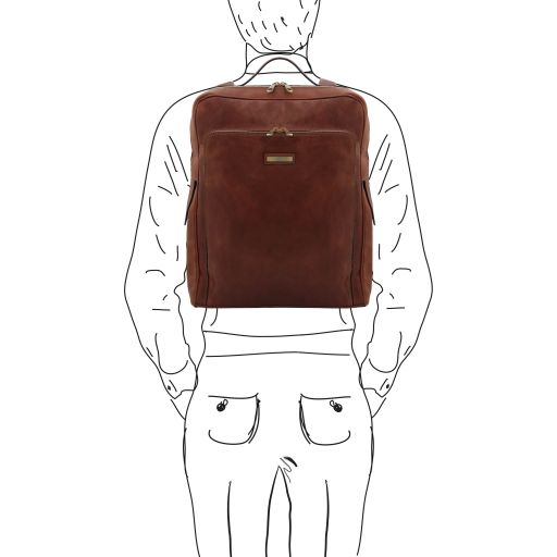 bangkok-leather-laptop-backpack-large-size-tl142336 - Ruskea - kuva 2