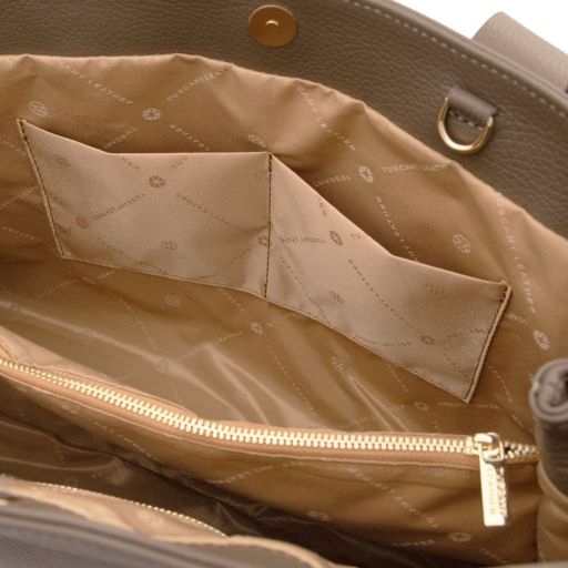 callie-soft-leather-shoulder-bag-tl142415 - Dark Taupe - kuva 6