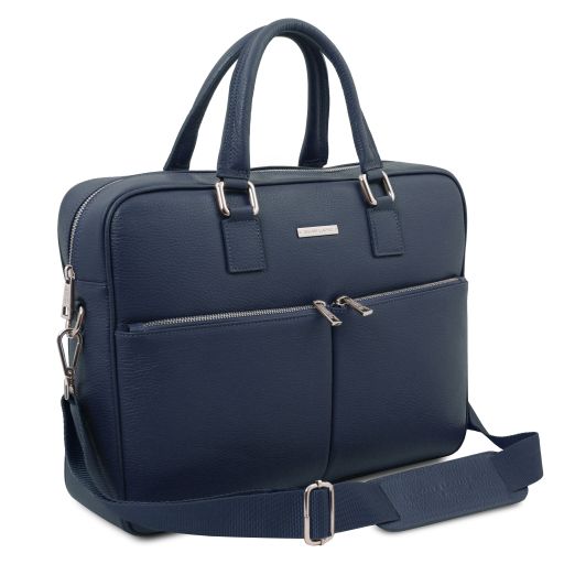 treviso-leather-laptop-briefcase-tl142546 - Tummansininen - kuva 2