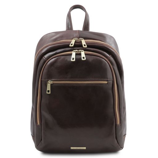 perth-2-compartments-leather-backpack-tl142049 - Tummanruskea