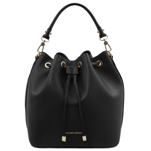 vittoria-leather-bucket-bag-tl141531 - Musta