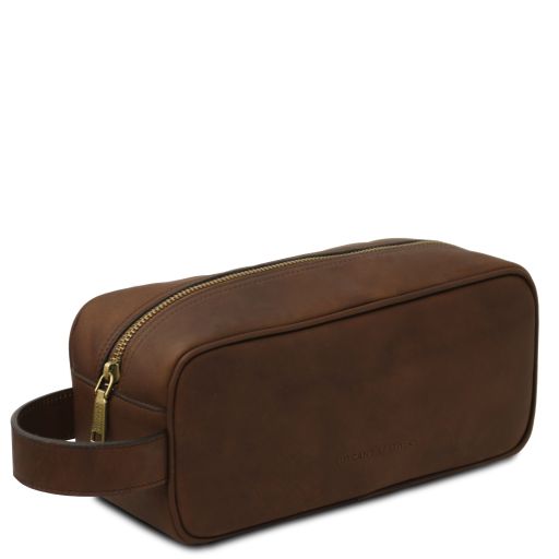 harvey-leather-toiletry-bag-tl142626 - Tummanruskea - kuva 2