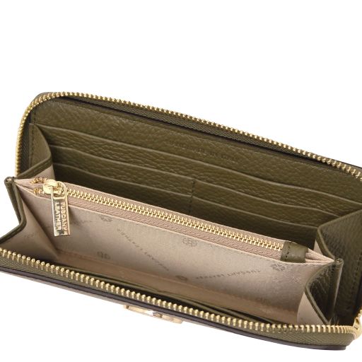 financier-exclusive-zip-around-leather-wallet-tl142485 - Forest Green - kuva 4