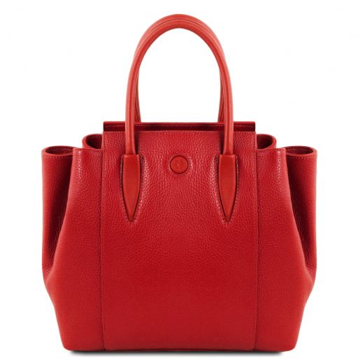 tulipan-leather-handbag-tl141727 - Lipstick Red