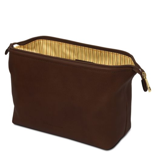smarty-leather-toiletry-bag-large-size-tl141219 - Tummanruskea - kuva 5