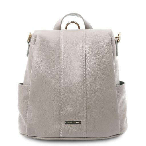 tl-bag-soft-leather-backpack-tl142138 - Light grey