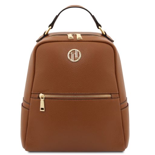 prisma-soft-leather-backpack-tl142483 - Konjakki