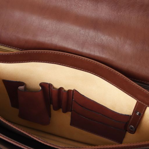 cremona-leather-briefcase-3-compartments-tl142448 - Ruskea - kuva 5