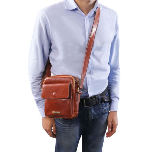 larry-leather-crossbody-bag-tl141915 - Ruskea - kuva 8