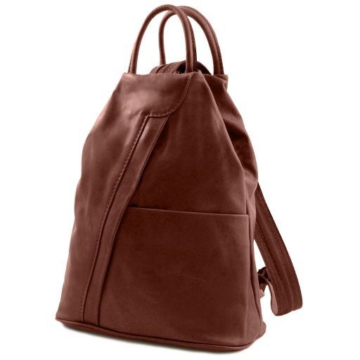diade-soft-leather-shopping-bag-tl142587 - Ruskea
