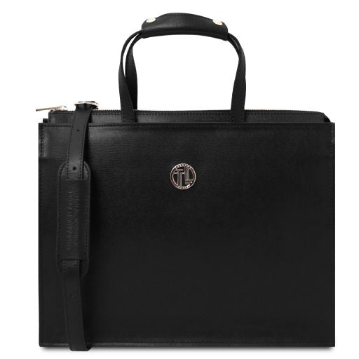 palermo-saffiano-leather-briefcase-3-compartments-for-women-tl141369 - Musta