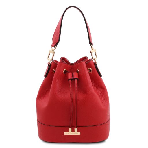 tl-bag-leather-bucket-bag-tl142146 - Lipstick Red