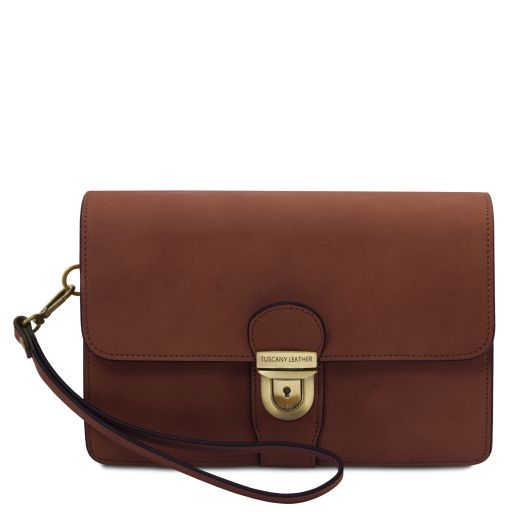 oliver-leather-handy-wrist-bag-tl142608 - Ruskea