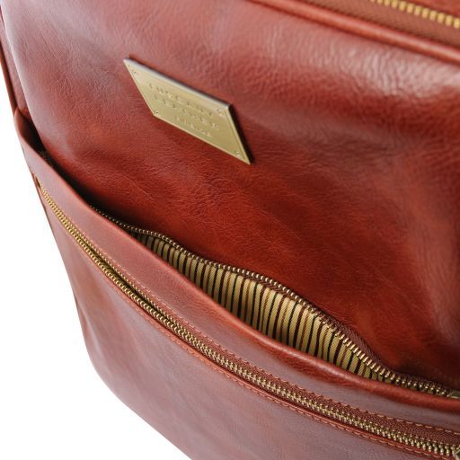 tl-voyager-4-wheels-vertical-leather-trolley-tl141911 - Ruskea - kuva 5