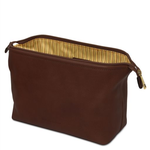 smarty-leather-toiletry-bag-small-size-tl141220 - Tummanruskea - kuva 5
