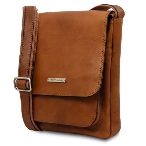 jimmy-leather-crossbody-bag-for-men-with-front-pocket-tl141407 - Luonnonväri - kuva 2