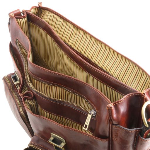 ventimiglia-leather-multi-compartment-briefcase-with-front-pockets-tl142069 - Tummanruskea - kuva 8