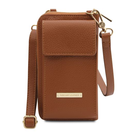 tl-bag-leather-wallet-phone-holder-with-strap-tl142323 - Konjakki