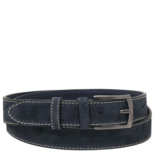 casual-suede-leather-belt-35mm-tl142537 - Tummansininen