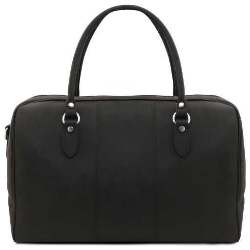 lisbona-travel-leather-duffle-bag-small-size-tl142558 - Musta - kuva 3