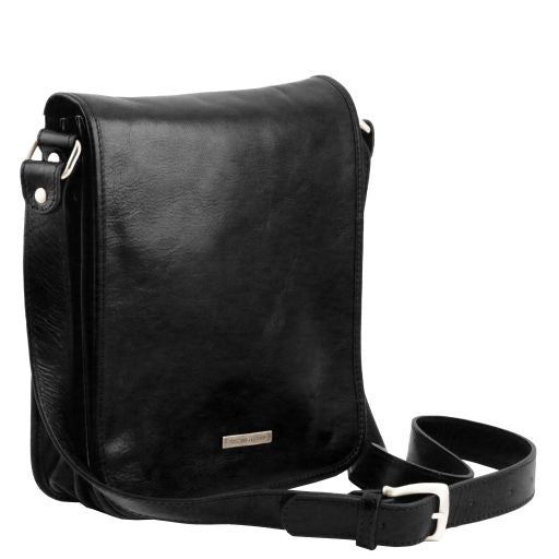 tl-messenger-two-compartments-leather-shoulder-bag-tl141255 - Musta - kuva 2
