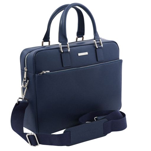 torino-saffiano-leather-laptop-briefcase-tl142551 - Tummansininen - kuva 2