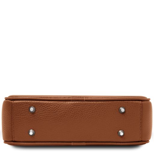 cubetto-leather-shoulder-bag-tl142499 - Konjakki - kuva 4
