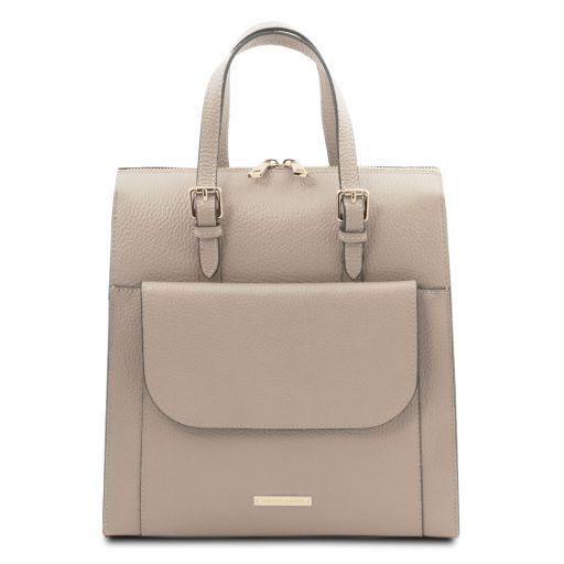 tl-bag-leather-backpack-for-women-tl142211 - Light Taupe