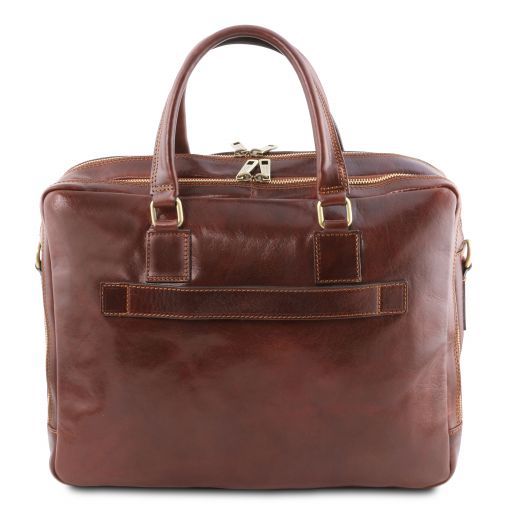 urbino-leather-laptop-briefcase-2-compartments-with-front-pocket-tl141894 - Ruskea - kuva 4
