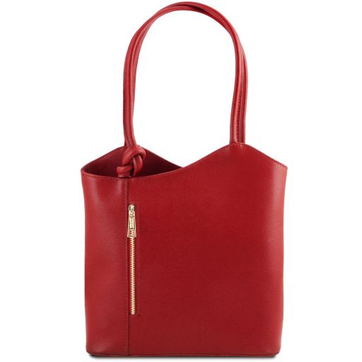 patty-saffiano-leather-convertible-backpack-shoulderbag-tl141455 - Punainen