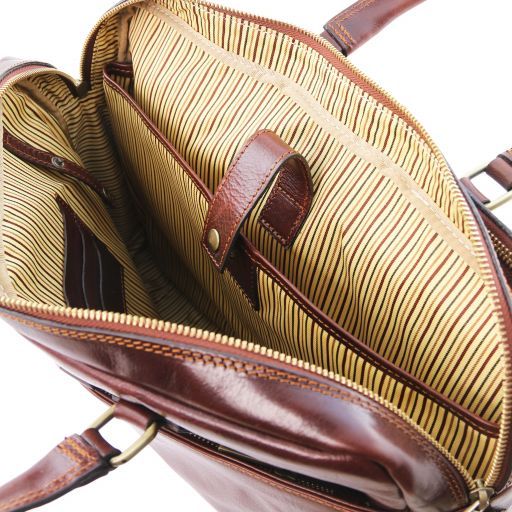 urbino-leather-laptop-briefcase-2-compartments-with-front-pocket-tl141894 - Ruskea - kuva 9