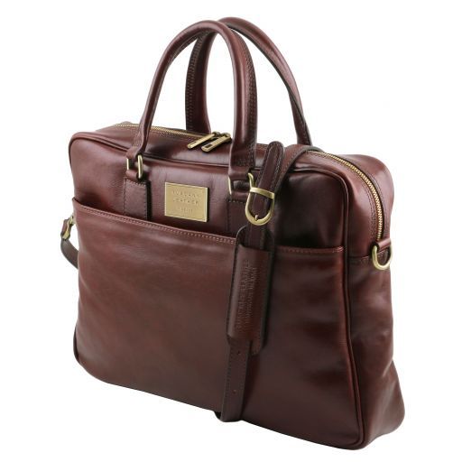 urbino-leather-laptop-briefcase-with-front-pocket-tl141241 - Tummansininen - kuva 3