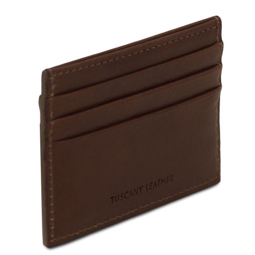 leather-credit-card-holder-tl142471 - Tummanruskea - kuva 2
