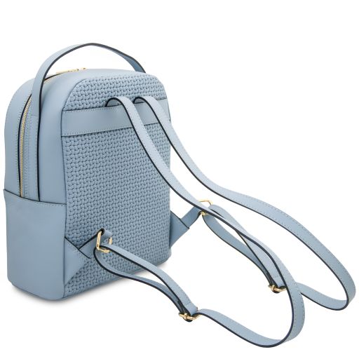 dedalo-woven-printed-leather-backpack-tl142576 - Vaaleansininen - kuva 3