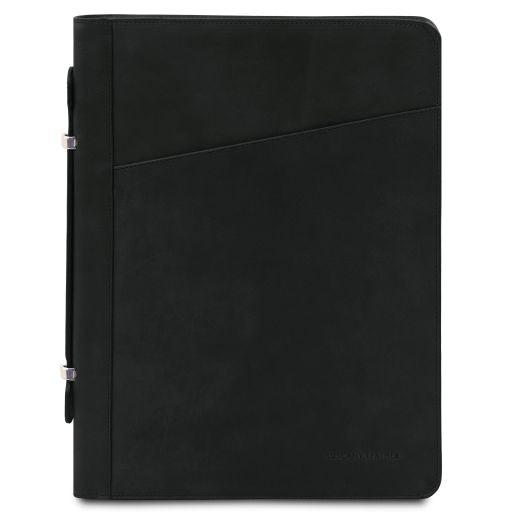 cesare-leather-document-case-with-handle-and-ring-binder-tl142554 - Musta