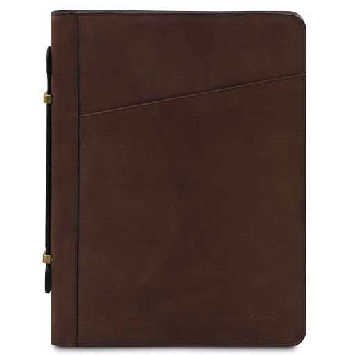 cesare-leather-document-case-with-handle-and-ring-binder-tl142554 - Tummanruskea