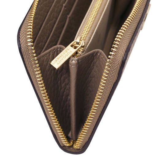financier-exclusive-zip-around-leather-wallet-tl142494 - Dark Taupe - kuva 4