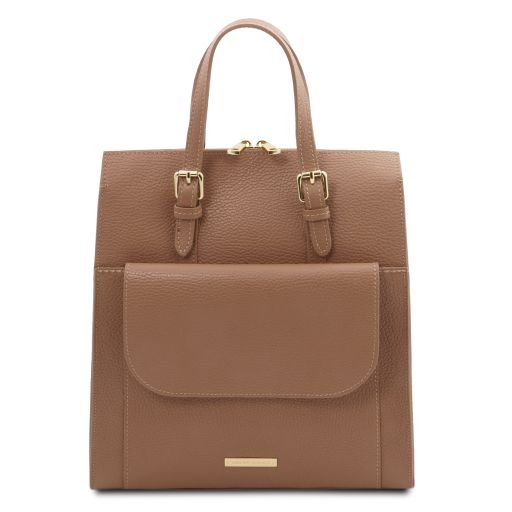 tl-bag-leather-backpack-for-women-tl142211 - Caramel