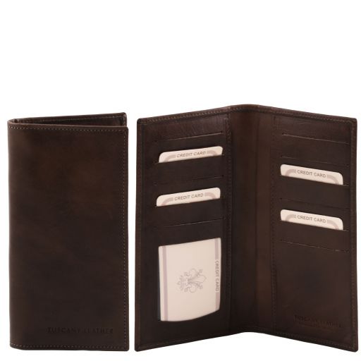 exclusive-vertical-2-fold-leather-wallet-tl140784 - Tummanruskea