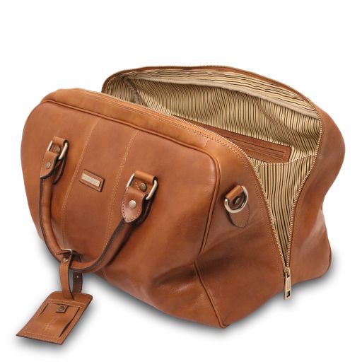 lisbona-travel-leather-duffle-bag-small-size-tl142441 - Musta - kuva 7