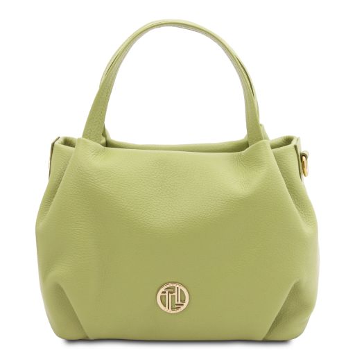 nora-soft-leather-handbag-tl142372 - Limenvihreä