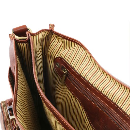 ventimiglia-leather-multi-compartment-briefcase-with-front-pockets-tl142069 - Tummanruskea - kuva 9