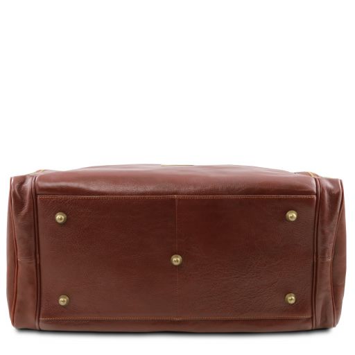 tl-voyager-travel-leather-bag-with-side-pockets-tl142141 - Ruskea - kuva 5