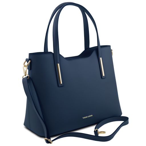 olimpia-leather-tote-tl141412 - Tummansininen - kuva 2